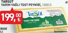 TARIM KREDİ BİRLİK TARSÜT YARIM YAĞLI TOST PEYNİRİ 1000 G